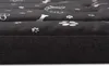 A close-up view of a dark gray dog bed with a pattern of white paw prints and bones. Náhľad obrázku produktu