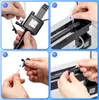 Four images showing steps for assembling an aquarium filter. Produktbild-Vorschau