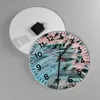 Wanduhr - Rund - Glasuhr - Federn Federn Vogel - 30x30cm - Produktbild-Vorschau 2