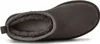 A top-down view of a single gray UGG boot. Voir les images du produit