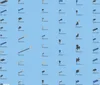 An instructional page from a building block set manual, showing various parts and their quantities. Náhľad obrázku produktu