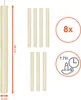 Echtwachs Stabkerzen geriffelt 8er Pack - creme - Festtags Produktbild-Vorschau 2