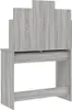 vidaXL Toaletní stolek se zrcadlem Grey Sonoma 96x39x142 cm Náhled obrázku produktu 6