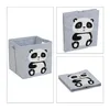 Relaxdays Aufbewahrungskorb Filz, Panda-Motiv, Filzkorb für Produktbild-Vorschau 6