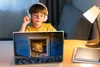 MuchoWow® Laptop Aufkleber Sticker Cover Sand - Blau - Tür Produktbild-Vorschau 3