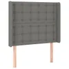 The Living Store LED Kopfteil Dunkelgrau 103x16x118/128 cm Produktbild-Vorschau 3