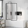 vidaXL Sprchová zástena 141 x 132 cm 3 panely skladacie Náhľad obrázku produktu 2