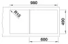 Spüle Blanco ETAGON XL 6S 100 x 51 cm schwarz 528092 Produktbild-Vorschau 4