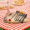 Camping Besteck, 9 Stück Edelstahl Reisebesteck mit Etui, Produktbild-Vorschau 3