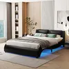 Schwarz 140x200cm Polsterbett (Ohne Matratze) Produktbild-Vorschau 1