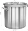 vidaXL Kochtopf 26 L 32x32 cm Edelstahl Produktbild-Vorschau 6