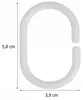 Sepio Duschvorhangringe 12 Stück, 5,8 x 3,9 cm, Weiß Produktbild-Vorschau 7