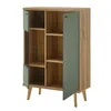 Wohnzimmer Vitrine in Eiche mit grün AVEZZANO-61 Modern Produktbild-Vorschau 4