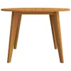 A round wooden garden table with four angled legs, shown from a front-facing perspective against a white background. Produktbild-Vorschau