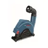 A blue and black Bosch dust extraction hood for an angle grinder, shown against a white background. Voir les images du produit