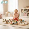Holz-Eisenbahn ZOO mit Puzzlematte – Zug, Schienen, Tiere, Produktbild-Vorschau 3