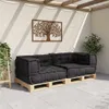 vidaXL 2-Sitzer-Modulsofa Anthrazit 140x70x36 cm Stoff Produktbild-Vorschau 2