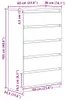 vidaXL Cassettiera rovere artigianale 60x36x103 cm Anteprima dell’immagine prodotto 8
