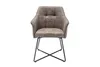 Exklusiver Design Stuhl LOFT Microfaser vintage taupe mit Produktbild-Vorschau 11