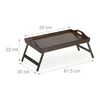 Relaxdays Betttablett Bambus, klappbar, Griffe, erhöhter Produktbild-Vorschau 4