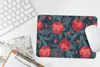 MuchoWow® Mauspad Mousepad Blumen - Rot - Blätter - Muster Produktbild-Vorschau 5
