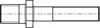 A technical drawing of a metal component. Produktbild-Vorschau