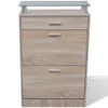 vidaXL Schuhschrank mit Schubfach & oberes Glasregal Holz Produktbild-Vorschau 12