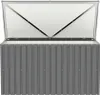 A grey storage box with its lid open, showing the interior. Produktbild-Vorschau