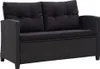 2-Sitzer-Gartensofa mit Kissen 124 cm Poly Rattan Lounge Produktbild-Vorschau 2