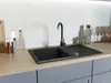 Granitspüle mit Armatur Küchenspüle schwarz spülbecken Produktbild-Vorschau 8