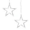 Two clear star-shaped ornaments hanging against a white background. Anteprima dell’immagine prodotto