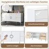 Merax glanzende dressoir met 4 lades en 2 deuren, commode Productafbeelding-voorbeeld 6