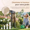 Floranica Bordure de Jardin en bois 30 x 100 cm Argent Voir les images du produit 3