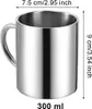 Tebery 4 Stück 300ml Edelstahl Kaffeebecher, Kaffeetasse, Produktbild-Vorschau 2