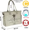 Sunsa Damen große Handtasche. XXL Tasche aus Canvas & Produktbild-Vorschau 2