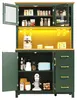 Buffetsch kast, opbergkast, keukenkast, 105,5 x 40 x 180 Productafbeelding-voorbeeld 5