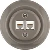Inbouw netwerkdoos, porselein, retro design, CAT.5E, Productafbeelding-voorbeeld 2