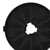 A close-up of a black circular carbon filter, likely for a kitchen hood. Produktbild-Vorschau