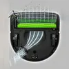 Diagram showing how a robot vacuum cleaner picks up dirt. Produktbild-Vorschau