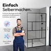 Walk In Aurlane 120 cm profilo nero vetro arredamento Anteprima dell’immagine prodotto 11