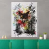 Fuchs im Wald Abstract Style Leinwandbild Wandbild Produktbild-Vorschau 2