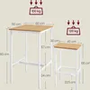 VASAGLE Bartisch-Set mit 2 Barhockern, 60 x 60 x 90 cm, Produktbild-Vorschau 7
