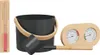 vidaXL Sauna-accessoire set, 4 stuks, zwart Productafbeelding-voorbeeld 1