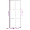 vidaXL Schiebetür Weiß 90x205 cm Hartglas und Aluminium Produktbild-Vorschau 2