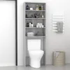 vidaXL Waschmaschinenschrank Grau Sonoma 64x24x190 cm Produktbild-Vorschau 3