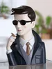 Gilde Figur, Mann, "Gentleman mit Zigarre", Poly, grau, Voir les images du produit 2