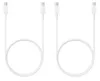 2x Schnell-Ladekabel USB-C 1.8m 3A weiß für ulefone Note 18 Produktbild-Vorschau 2