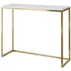 Furneo | Konsolentisch - 80 cm - Weiß matt / Gold matt - Produktbild-Vorschau 1