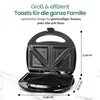 Emerio Sandwichmaker – 750 W – Antihaftbeschichtung – Produktbild-Vorschau 8