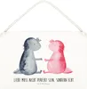 Mr. & Mrs. Panda Schild Axolotl Liebe DIN A5 - Weiß - Produktbild-Vorschau 1